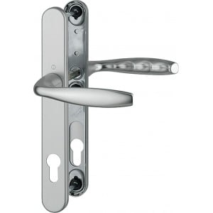 Maner usa termopan, Hoppe New York, exterior, 92 x 30 mm, material aluminiu, culoare titan F9