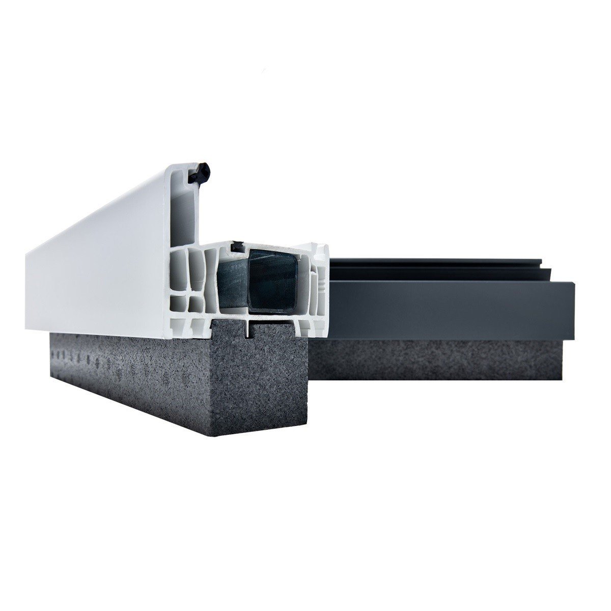 Profil inaltare solbanc blaugelb 50(57)x40x1200mm pentru ferestre confectionate din profil Aluplast seriile 4000, 5000