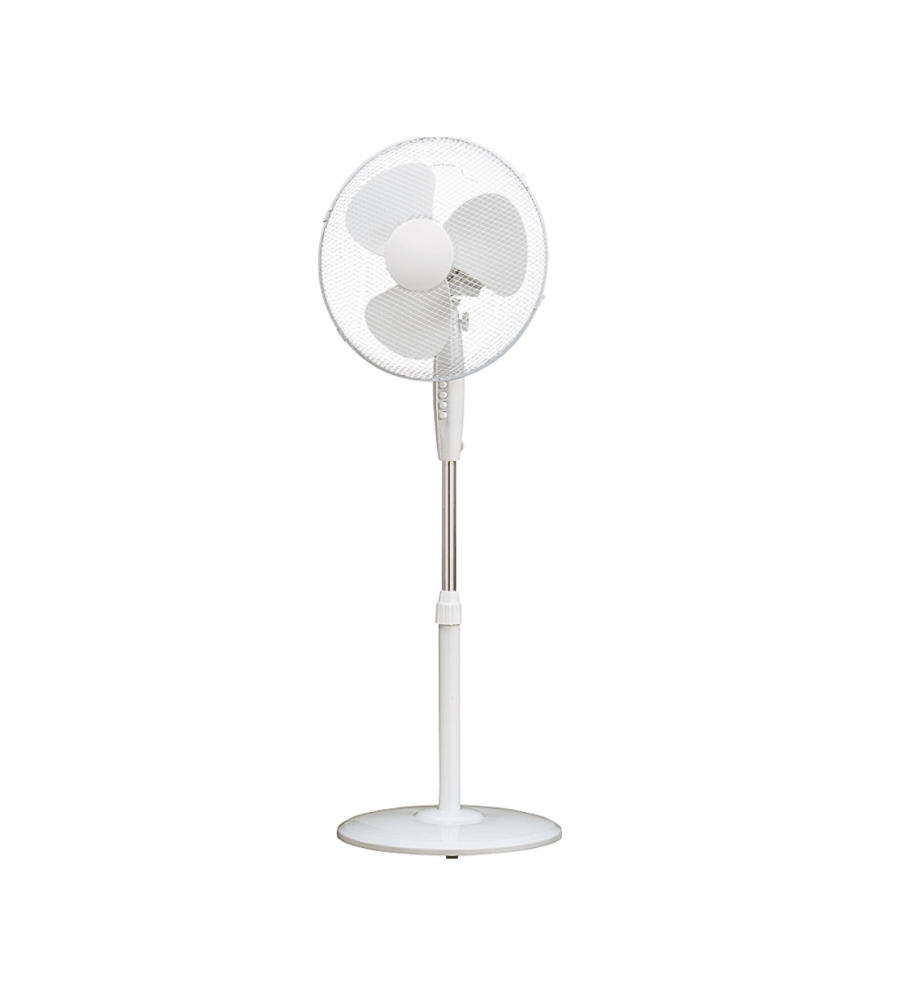 Ventilator cu picior STROXX, diametru carcasa ventilator 400 mm, 40W, 3 trepte de viteza, grilaj metalic, culoare alba