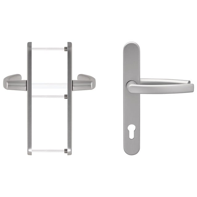 Maner usa termopan, blaugelb DGT30, exterior, 92 x 30 mm, material inox mat, fara accesorii de prindere