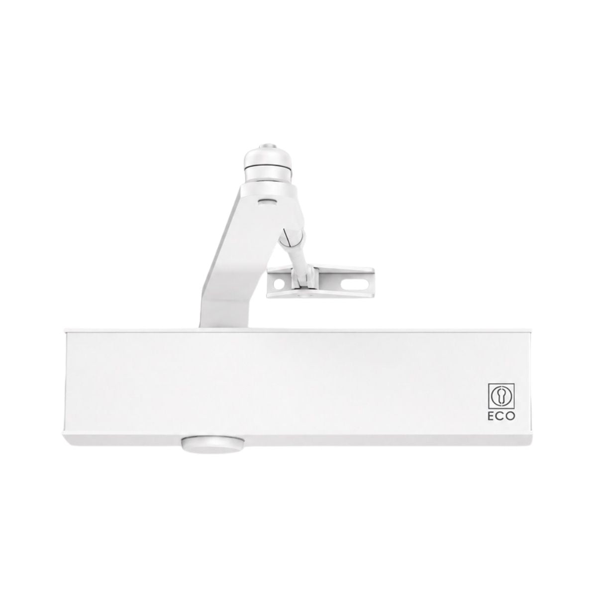 Amortizor usa hidraulic cu brat fixabil, Eco Schulte Newton TS 20 , latime usa pana la 1250 mm, forta inchidere EN 2/3/5, culoare alb