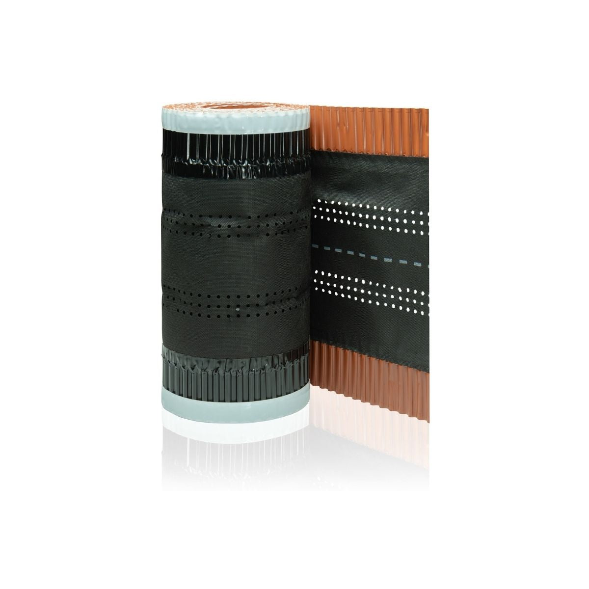 Banda de ventilare coama blaugelb din aluminiu si polipropilena 330 MM x 5000 MM, culoare rosie