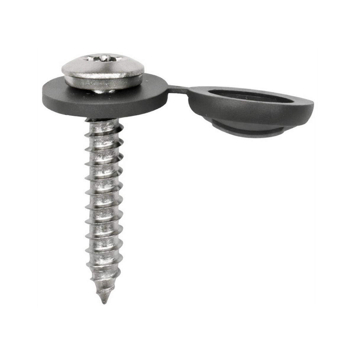 Surub montaj pervaz Gutmann, 3.9 x 22 mm, inox, TORX, capac antracit