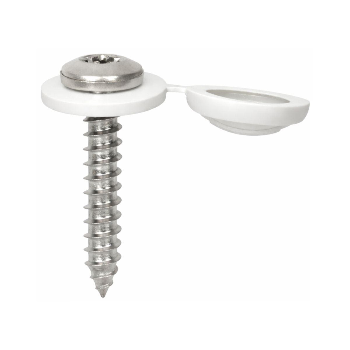 Surub montaj pervaz Gutmann, 3.9 x 22 mm, inox, TORX, capac alb