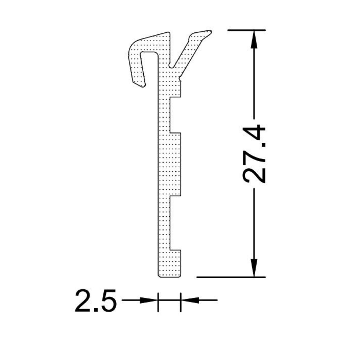 Garnitura de etansare Gutmann UD 40-25 culoare elb pentru pervaz exterior din aluminiu