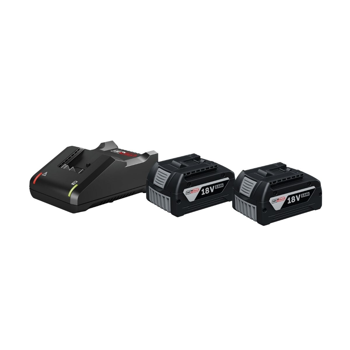 Kit starter STROXX Power 18 V cu 2 acumulatori de 5.0 Ah, incarcator rapid, sistem AMPShare, 600-007