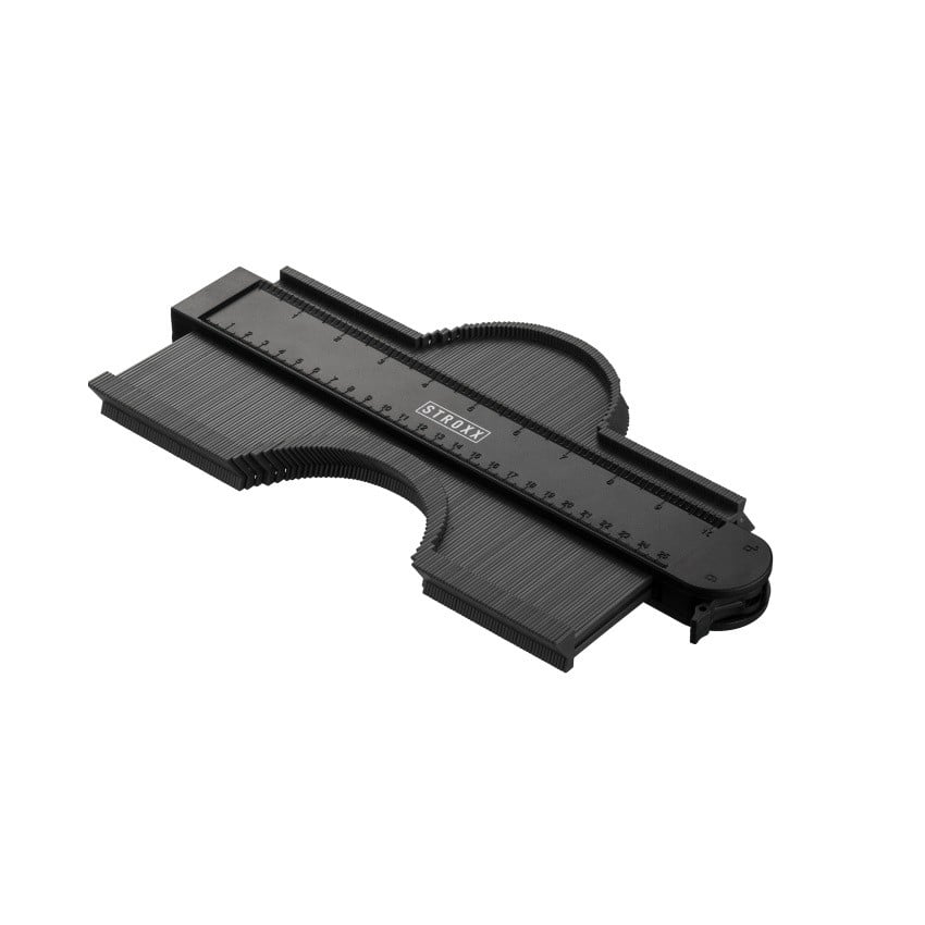 Dispozitiv pentru copiat contururi, STROXX, cu scala gradata de 250 mm, culoare neagra