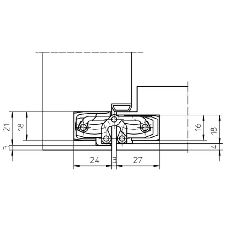Balama usi de interior, SIMONSWERK TECTUS TE 240, pt usi din lemn, reglaj 3D, capacitate de incarcare 60 kg, culoare argintiu