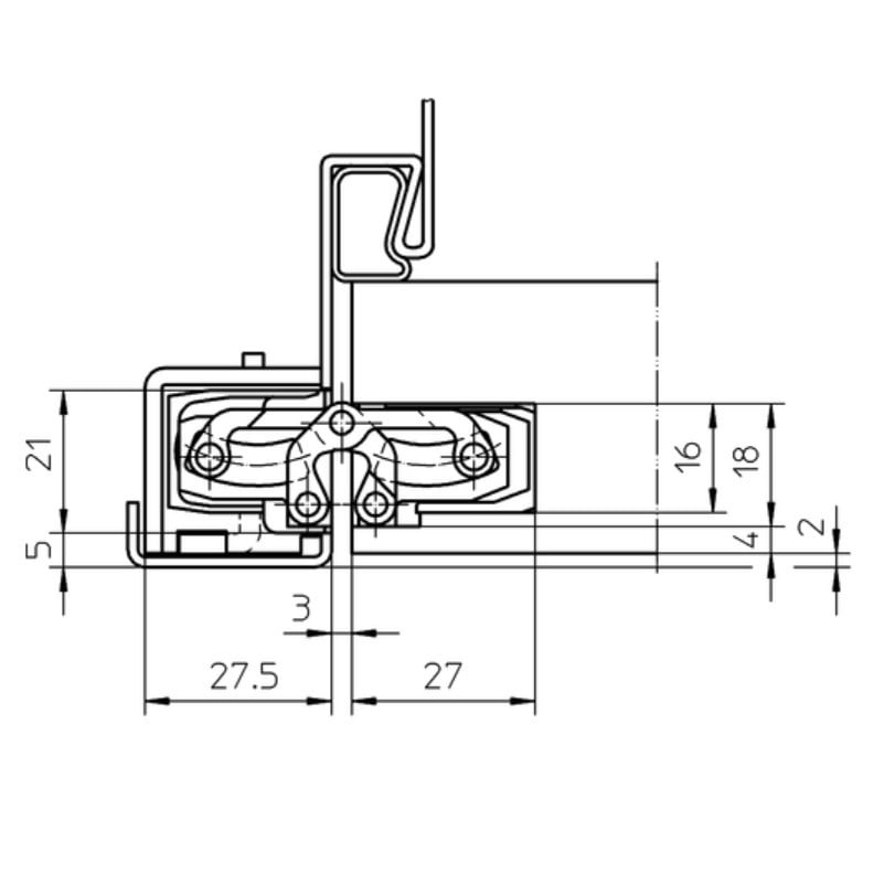 Balama usi de interior, SIMONSWERK TECTUS TE 240, pt usi din lemn, reglaj 3D, capacitate de incarcare 60 kg, culoare argintiu