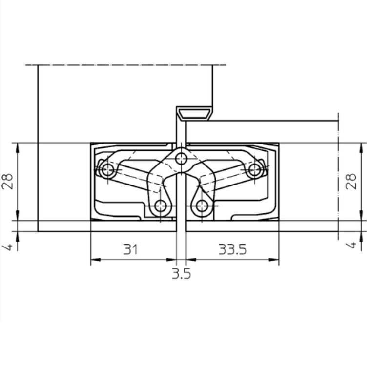 Balama usa de interior, SIMONSWERK TECTUS TE 340, pt usi din lemn, reglaj 3D, capacitate de incarcare 80 kg, culoare argintie