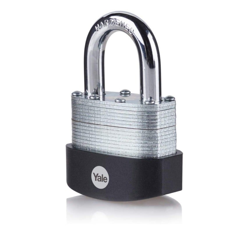 Lacat Yale din otel laminat corp 50 mm, veriga standard, nivel inalt de protectie Y125B/50/129/1