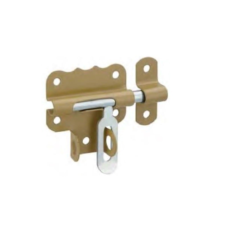 Zavor aplicat Thirard cu orificiu pentru lacat si bolt de inchidere latime 53 mm, culoare bronz