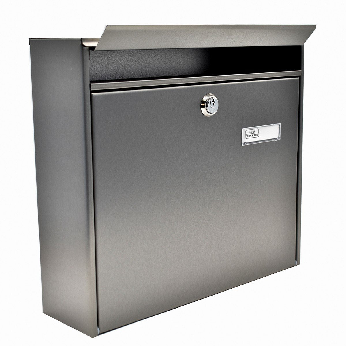 Cutie postala Premium BURG-WACHTER model Borkum 3877 din inox cu incuiere 2 chei, culoare inox 322 x 362 x 100 mm