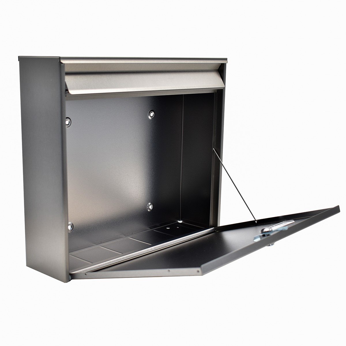 Cutie postala Premium BURG-WACHTER model Borkum 3877 din inox cu incuiere 2 chei, culoare inox 322 x 362 x 100 mm