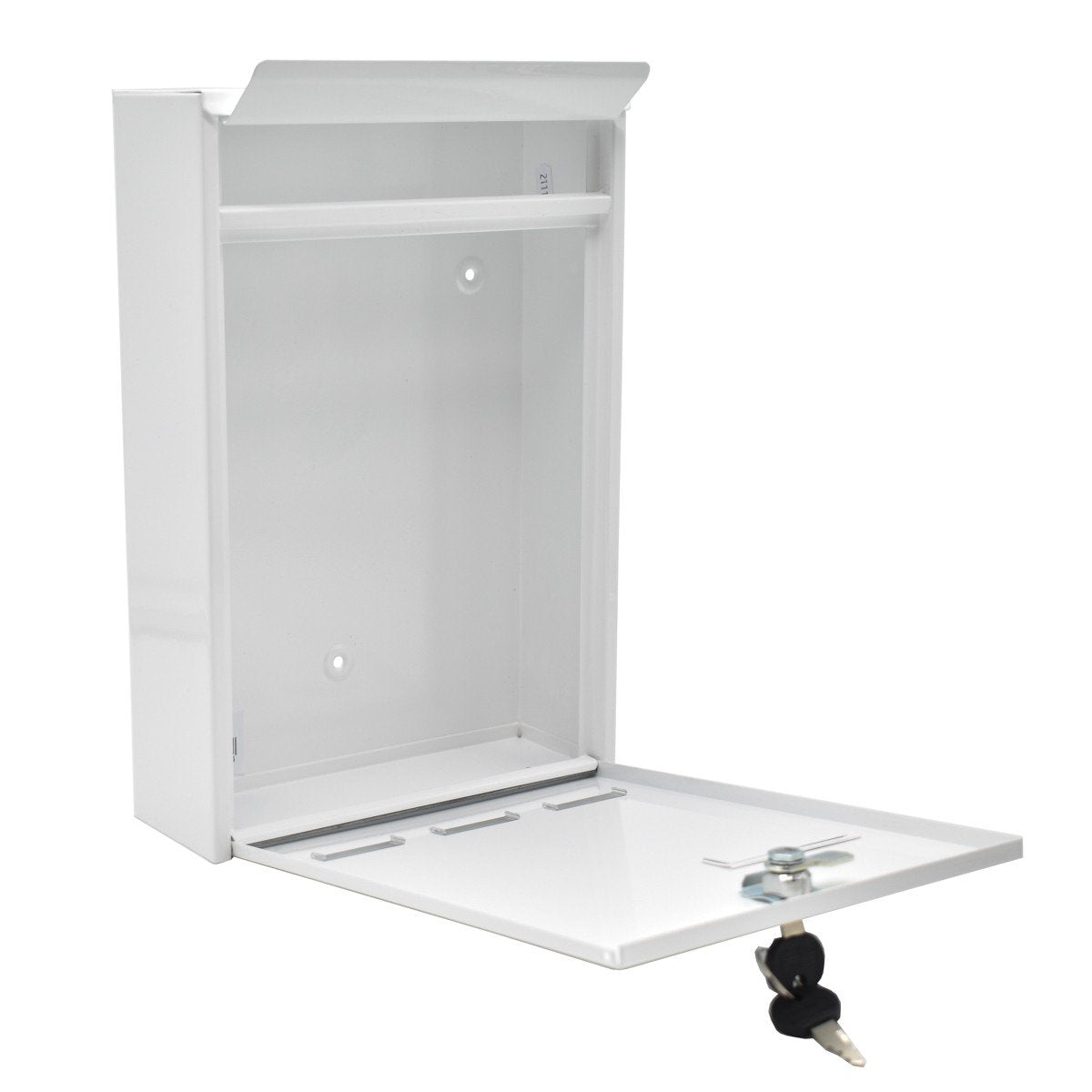 Cutie postala Premium BURG-WACHTER model Koln 871 din otel galvanizat cu incuiere 2 chei culoare alb 315 x 215 x 75 mm