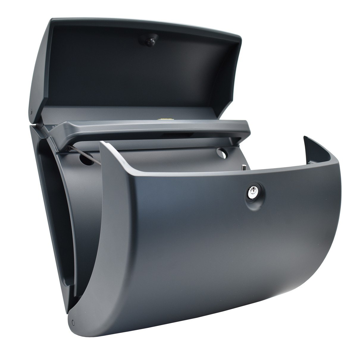Cutie postala Premium BURG-WACHTER model Pearl 886 din plastic cu incuiere 2 chei culoare granit mat 400 x 380 x 178 mm