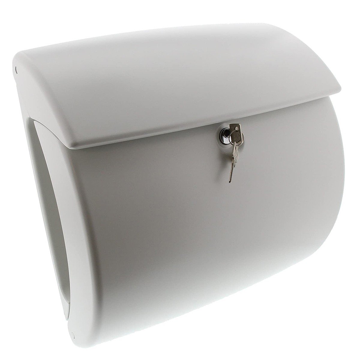 Cutie postala Premium BURG-WACHTER model Kiel 886 din plastic cu incuiere 2 chei culoare alb 400 x 380 x 178 mm