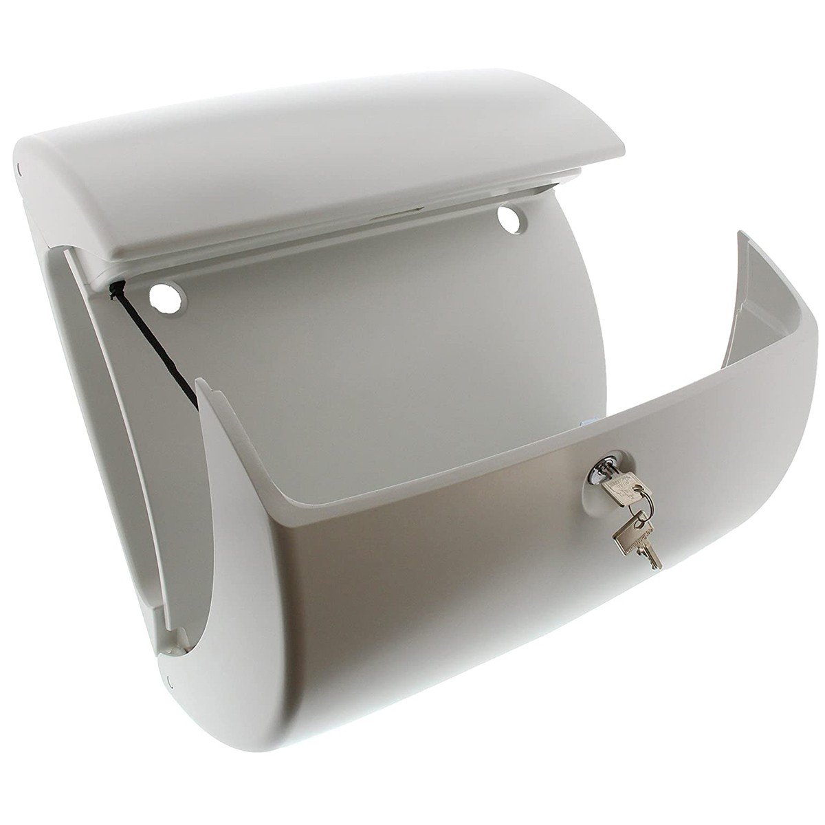 Cutie postala Premium BURG-WACHTER model Kiel 886 din plastic cu incuiere 2 chei culoare alb 400 x 380 x 178 mm
