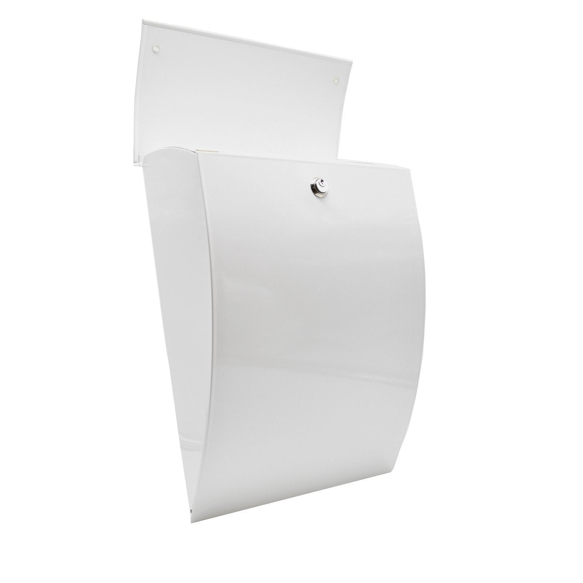 Cutie postala Premium BURG-WACHTER model Milano 843 din otel galvanizat cu incuiere 2 chei culoare alb 488 x 352 x 182 mm