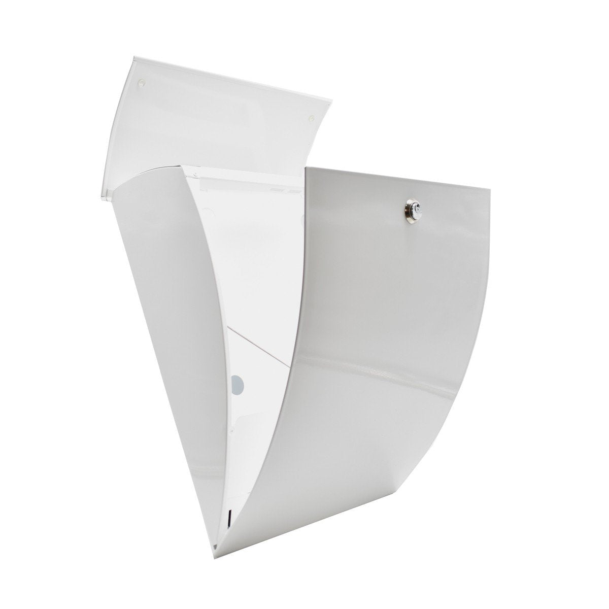 Cutie postala Premium BURG-WACHTER model Milano 843 din otel galvanizat cu incuiere 2 chei culoare alb 488 x 352 x 182 mm
