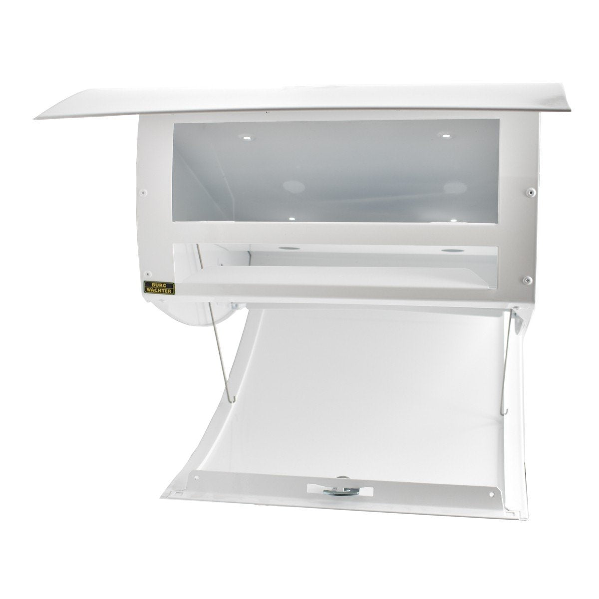 Cutie postala Premium BURG-WACHTER model Milano 843 din otel galvanizat cu incuiere 2 chei culoare alb 488 x 352 x 182 mm