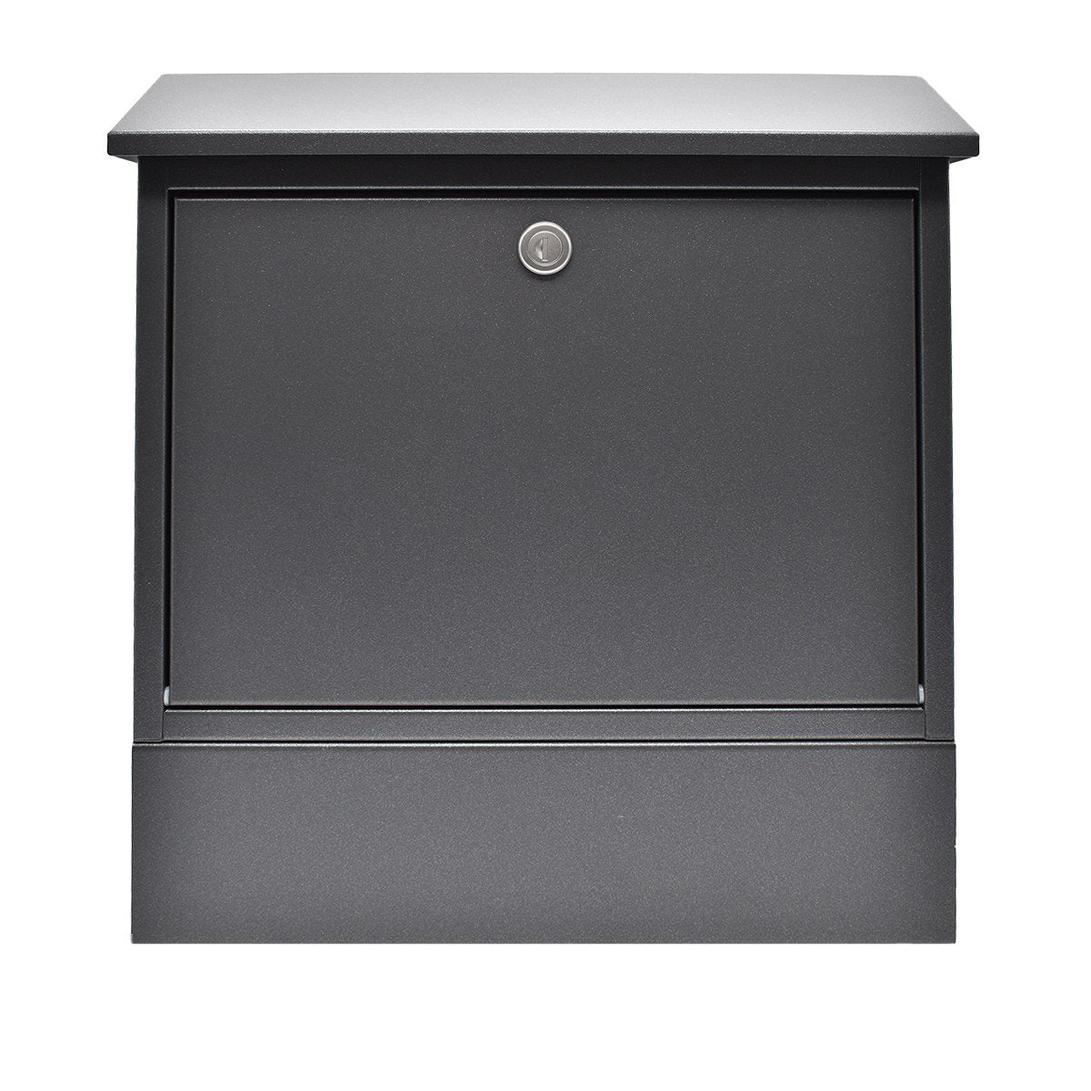 Cutie postala Premium Heibi 43817-039 din otel galvanizat cu incuiere 2 chei culoare gri grafit 450 x 400 x 120 mm