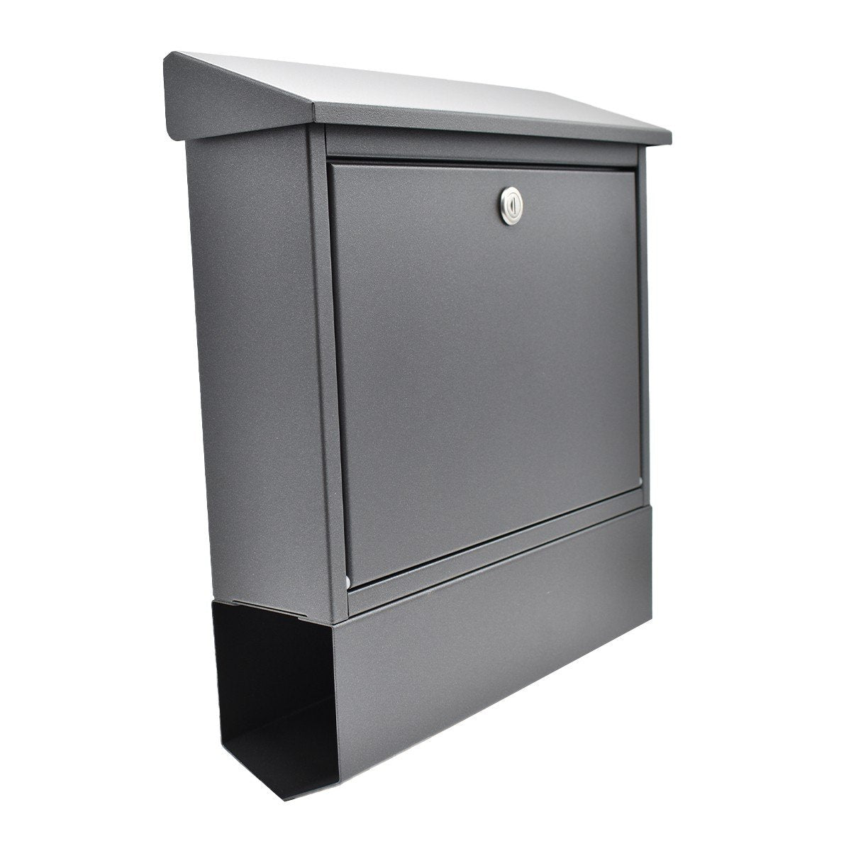 Cutie postala Premium Heibi 43817-039 din otel galvanizat cu incuiere 2 chei culoare gri grafit 450 x 400 x 120 mm