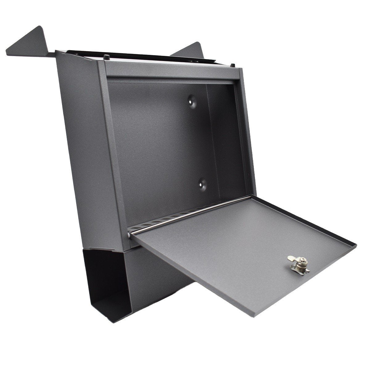 Cutie postala Premium Heibi 43817-039 din otel galvanizat cu incuiere 2 chei culoare gri grafit 450 x 400 x 120 mm