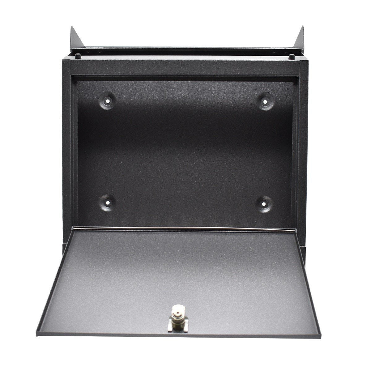 Cutie postala Premium Heibi 43817-039 din otel galvanizat cu incuiere 2 chei culoare gri grafit 450 x 400 x 120 mm