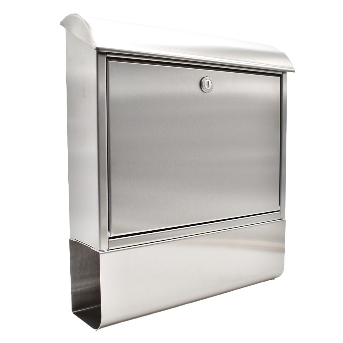 Cutie postala Premium Heibi 43802 din inox cu incuiere 2 chei culoare inox 450 x 400 x 120 mm