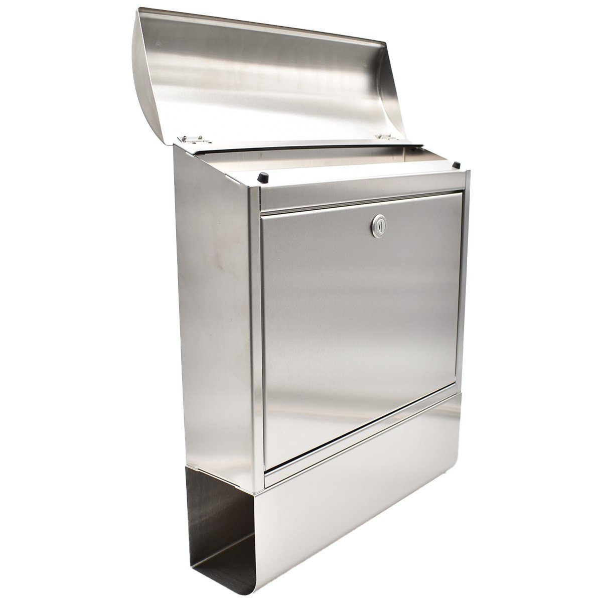 Cutie postala Premium Heibi 43802 din inox cu incuiere 2 chei culoare inox 450 x 400 x 120 mm