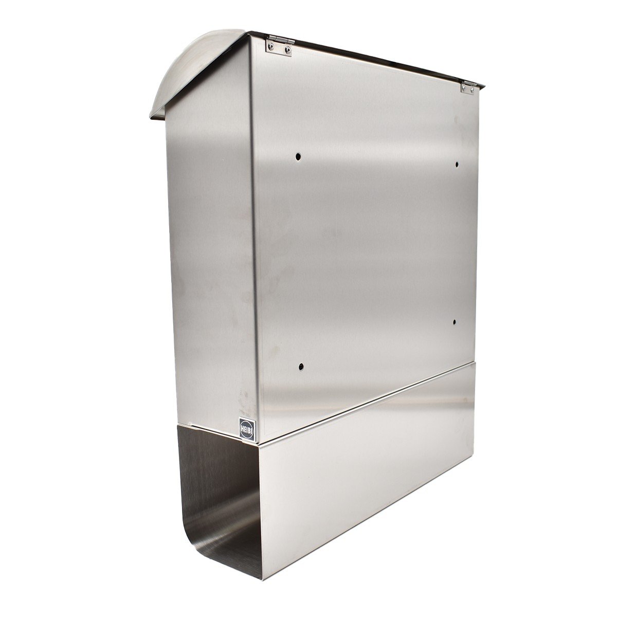 Cutie postala Premium Heibi 43802 din inox cu incuiere 2 chei culoare inox 450 x 400 x 120 mm