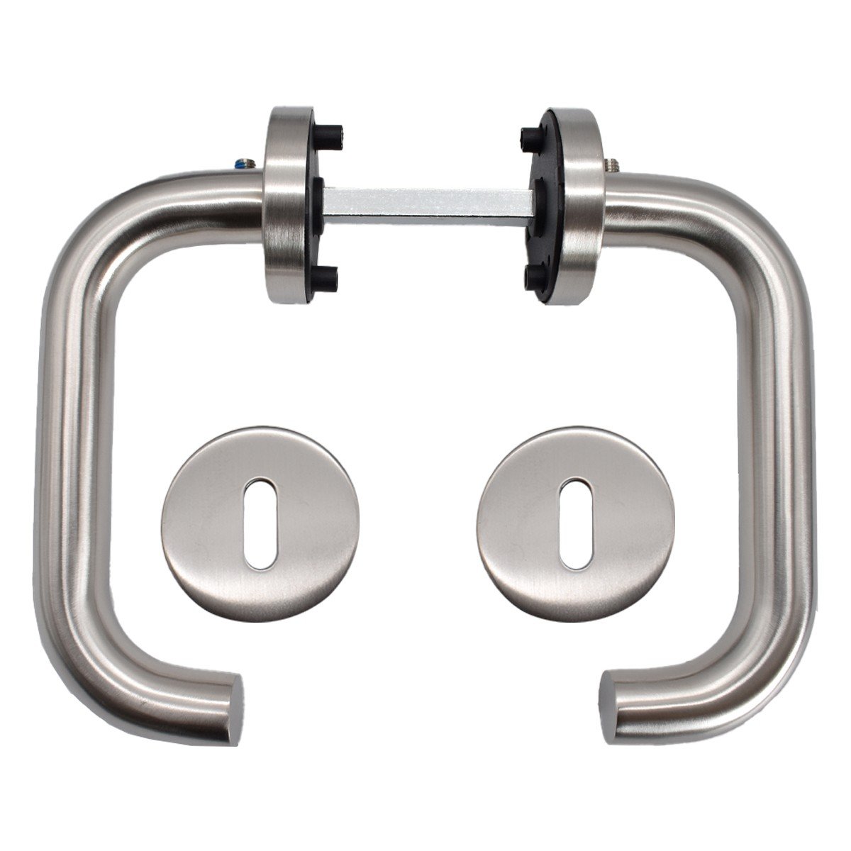 Maner usa interior STROXX cu rozeta pentru cheie si maner in forma U, material inox mat