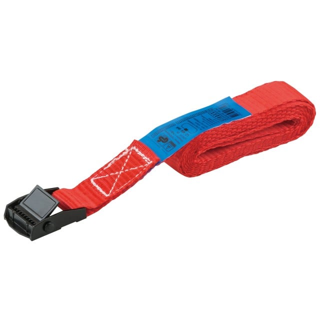 Chinga ancorare cu clema de strangere metalica, STROXX, latime 25 mm, lungime 2 m, culoare rosie