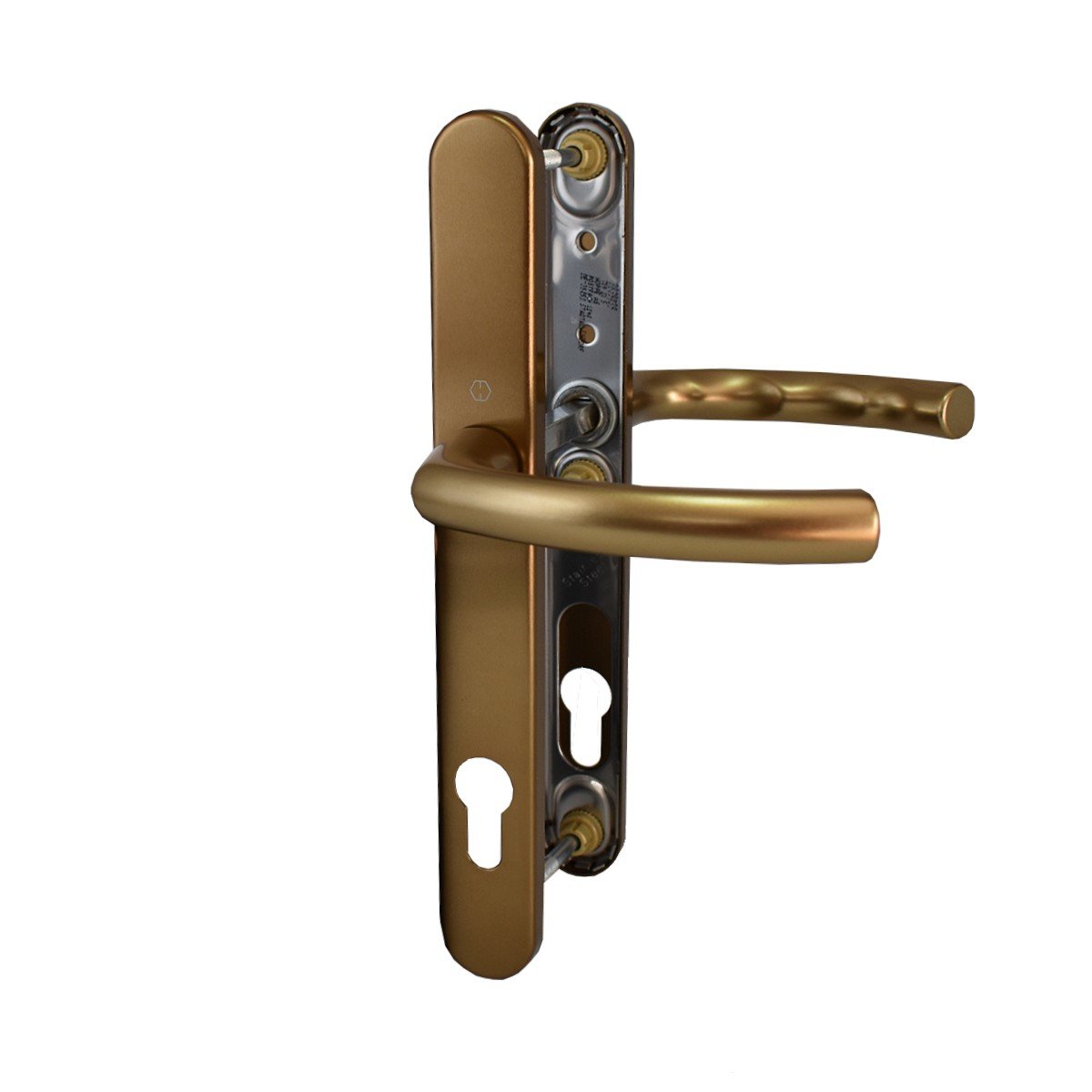 Maner usa termopan, Hoppe Lima, exterior, 92 x 30 mm, material aluminiu, culoare bronz F4