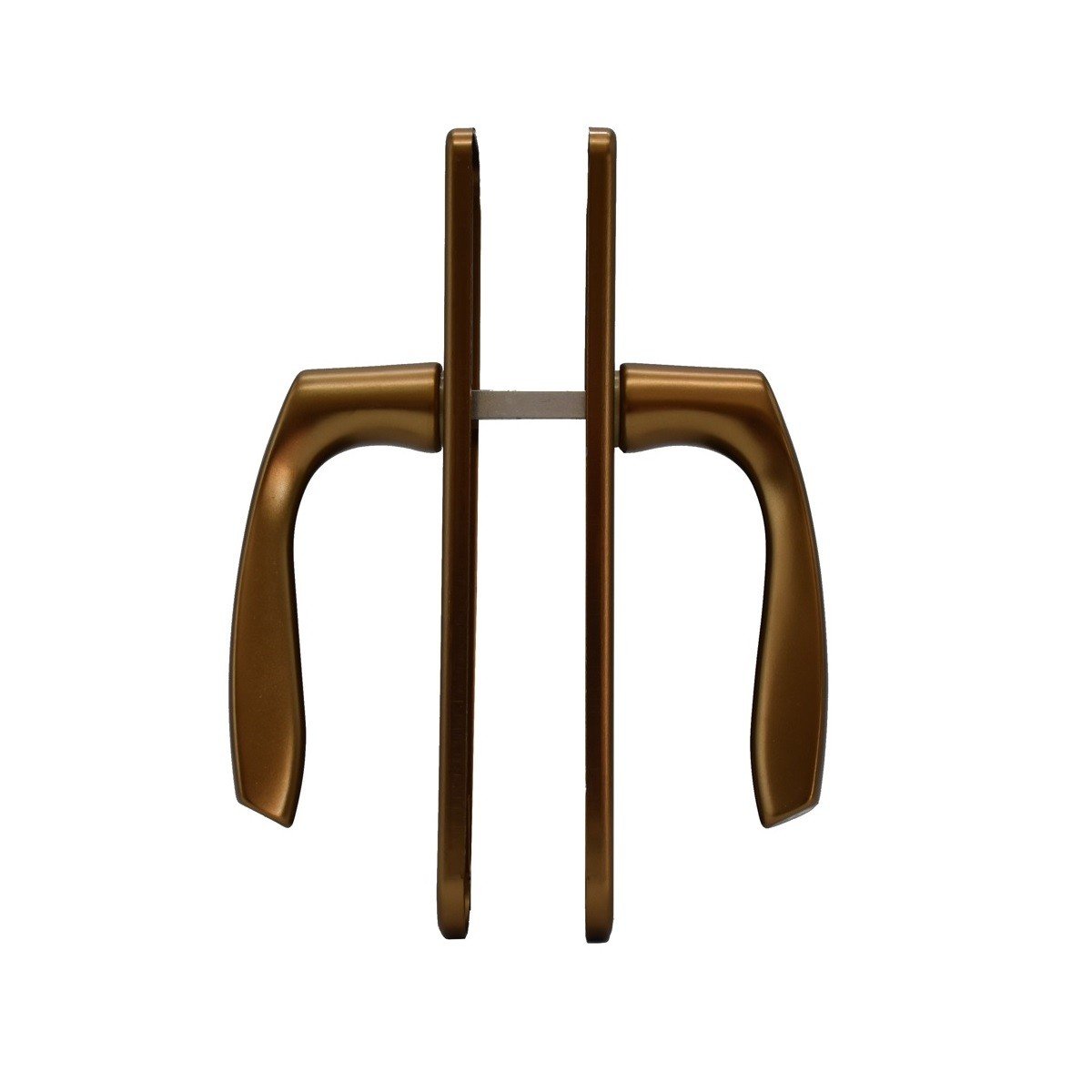 Maner usa interior, Hoppe Milano, cu sild pentru cheie, material aluminiu, culoare bronz, 90 x 32 mm