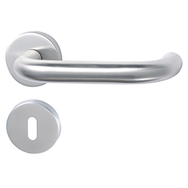 Maner usa interior STROXX cu rozeta pentru cheie si maner in forma U, material inox mat