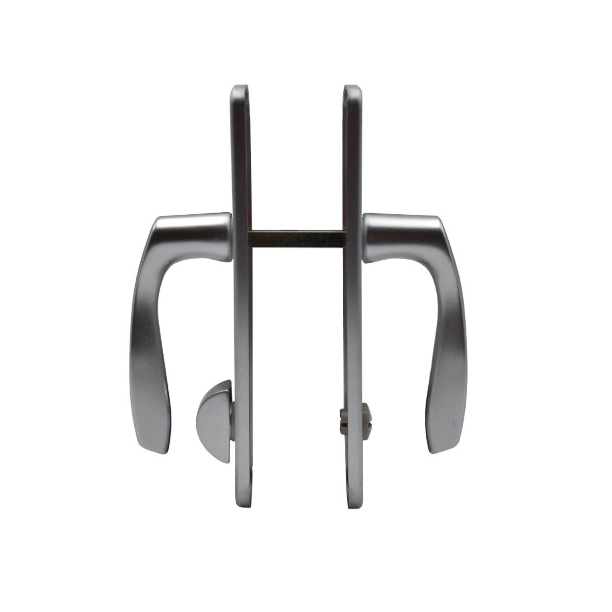 Maner usa interior, Hoppe Milano, cu sild pentru WC, material aluminiu, culoare argintiu, 90 x 32 mm