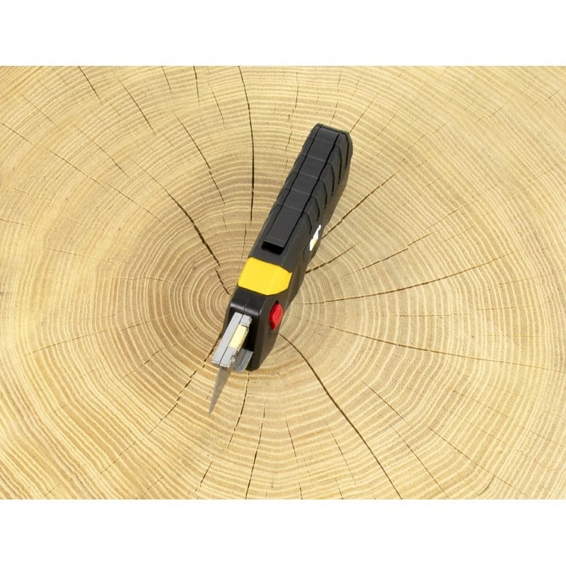 Cutter CAT 106296 cu magazie de lame trapezoidale integrata si varf retractabil