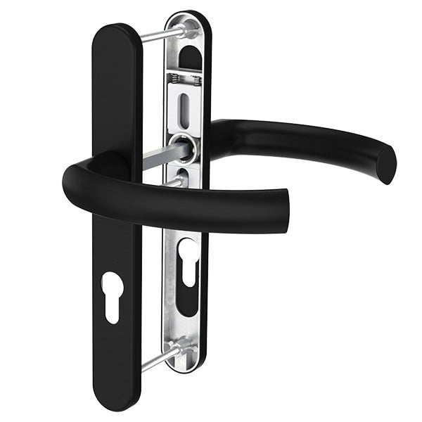 Maner usa termopan, Jowisz, exterior, 92 x 32 mm, cu arc, material aluminiu, culoare negru mat RAL9005