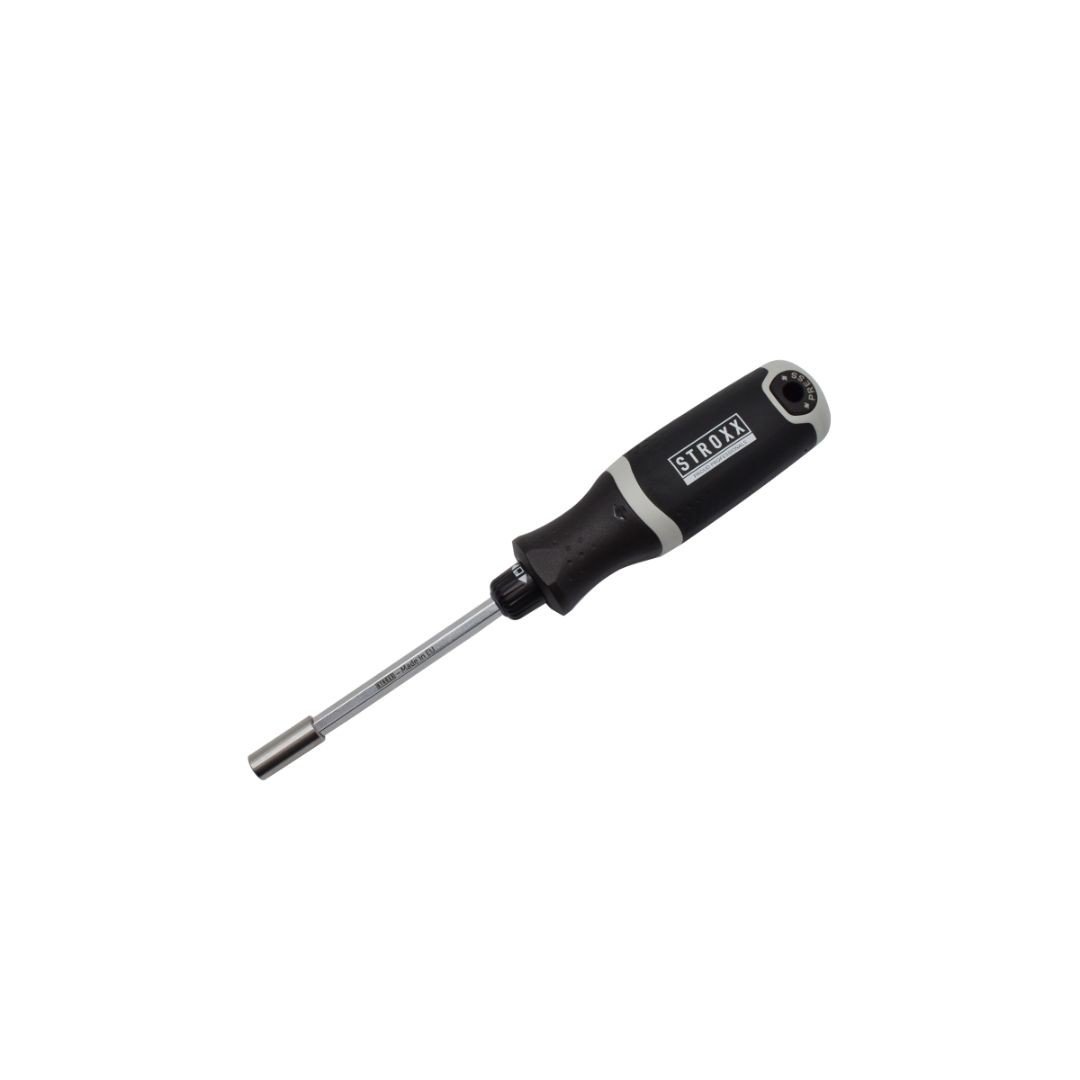 Surubelnita STROXX cu magazie pentru biti integrata in maner, lungime 24 cm, 12 biti inclusi, maner din plastic antiderapant