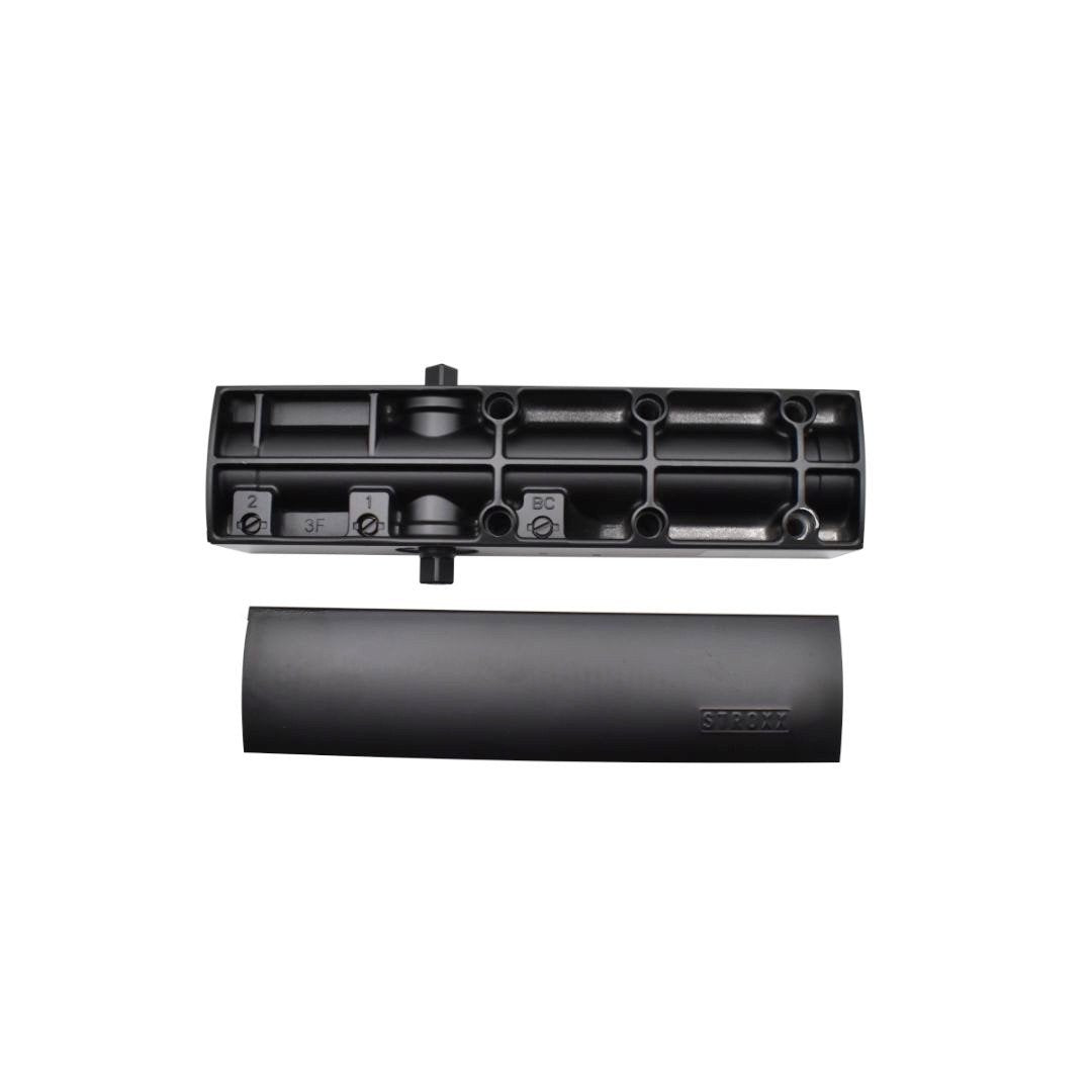 Amortizor usa hidraulic cu sina glisanta, STROXX, greutate usa 60 kg, culoare negru