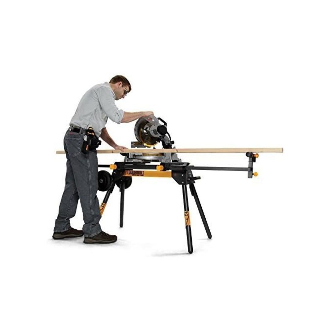 Stand pentru fierastrau circular ToughBuilt TB-S510 pliabil, extensibil la 195 centimetri si roti pentru transport