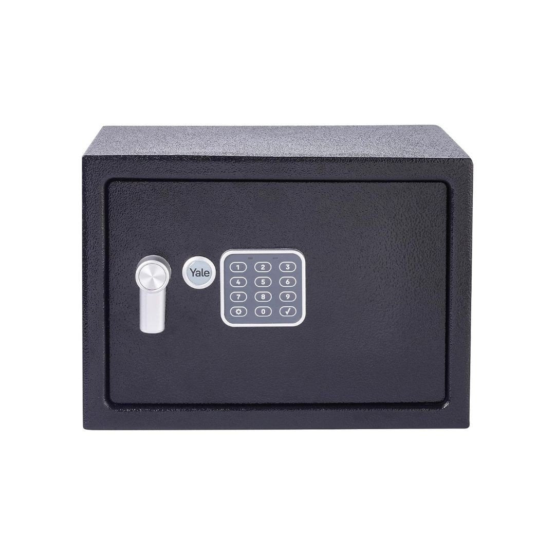 Seif mediu cu alarma incorporata de 130 dB, Yale, 250 x 350 x 250 mm cu tastatura electronica, culoare negru YEC/250/DB2