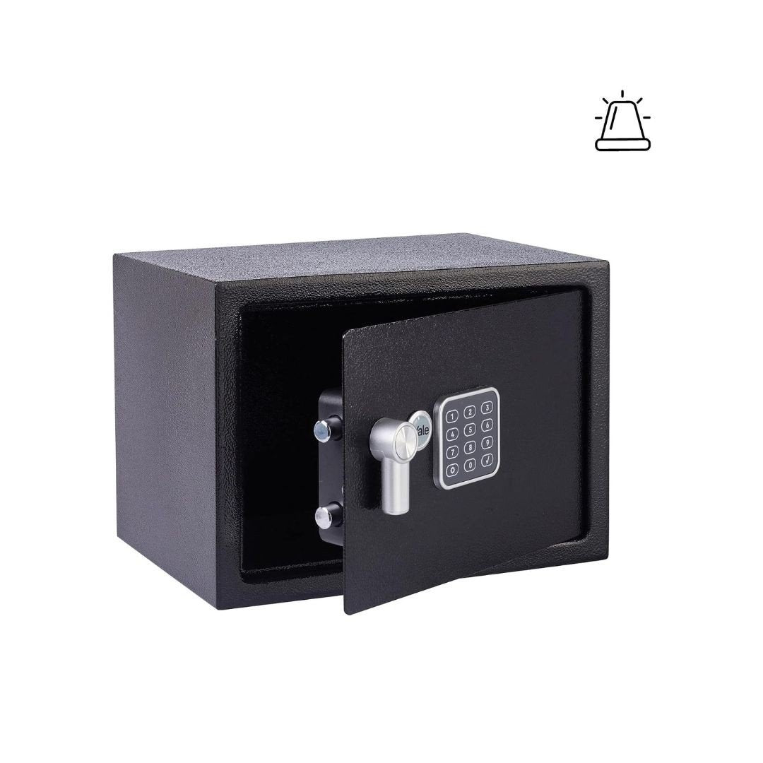 Seif mediu cu alarma incorporata de 130 dB, Yale, 250 x 350 x 250 mm cu tastatura electronica, culoare negru YEC/250/DB2