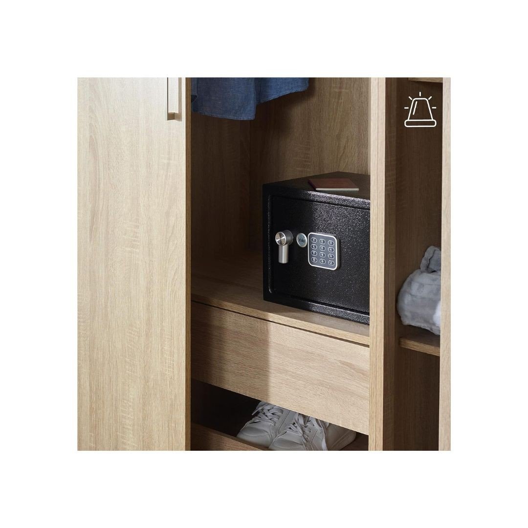 Seif mediu cu alarma incorporata de 130 dB, Yale, 250 x 350 x 250 mm cu tastatura electronica, culoare negru YEC/250/DB2
