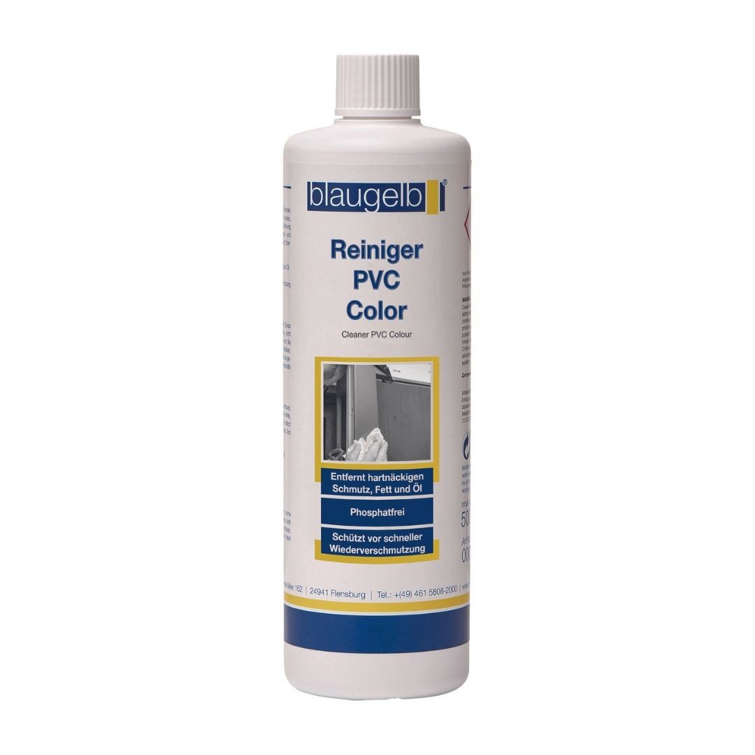 Solutie blaugelb de curatare si intretinere pentru ferestre, usi, obloane din PVC dur colorat, caserat cu folie, 500 ml