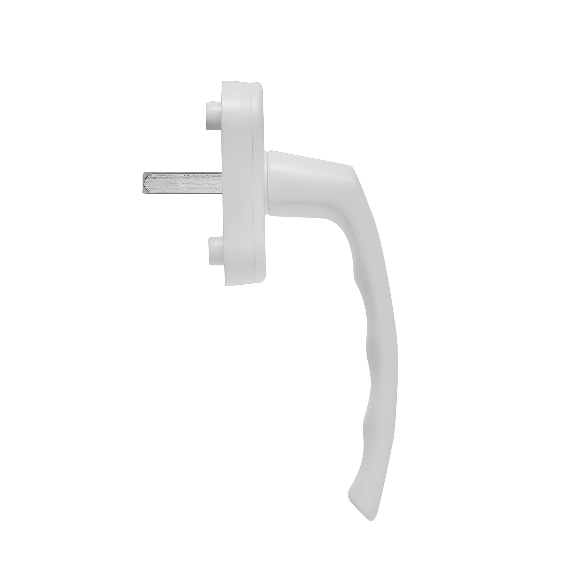 Maner de fereastra blaugelb FGS 2020 din aluminiu, patrat 37 mm, index la 45 de grade, culoare alb RAL 9016