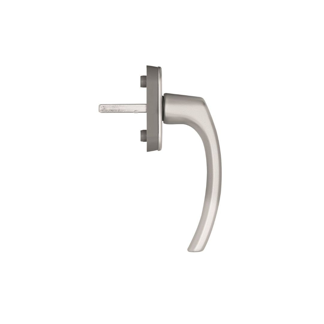 Maner de fereastra blaugelb FGS 1758 din aluminiu, patrat 37 mm, index la 90 de grade, culoare titan F9