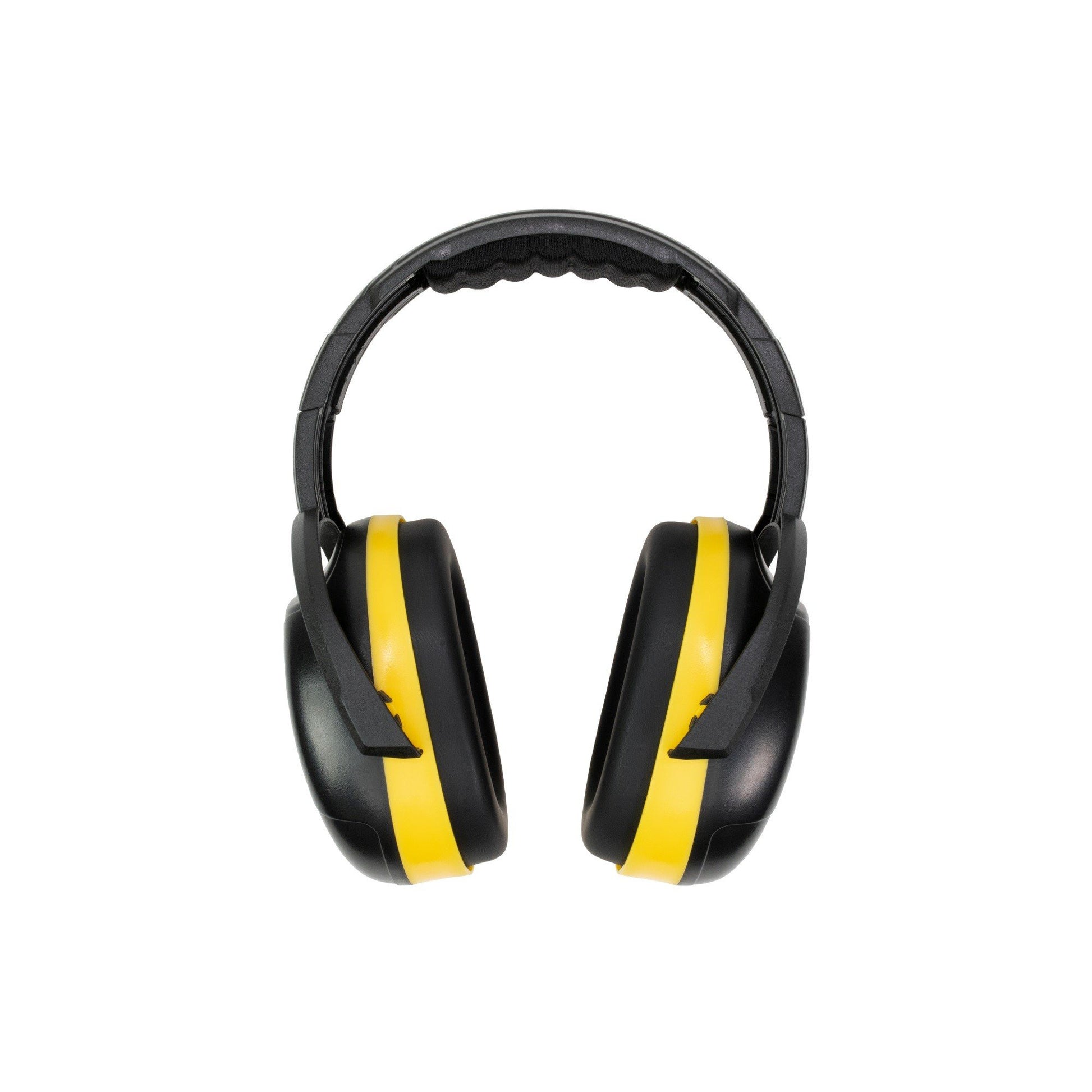 Casca antifonica externa STROXX FM2 SNR 32 dB, cu banda de fixare reglabila si cupe captusite, culoare negru/galben